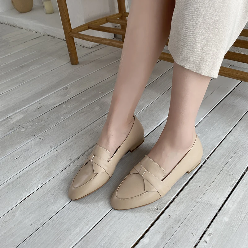 

New Arrival Women Pumps Spring Autumn Genuine Leather Square Heels Shoes Woman Black Brown Round Toe Shallow Pumps