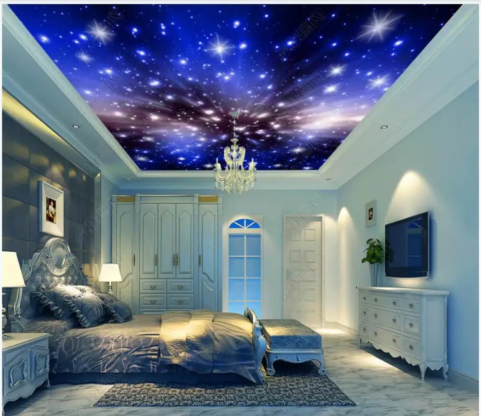 

3d ceiling mural wallpaper custom photo HD fantasy interstellar universe starry sky 3d wall murals wallpaper for living room
