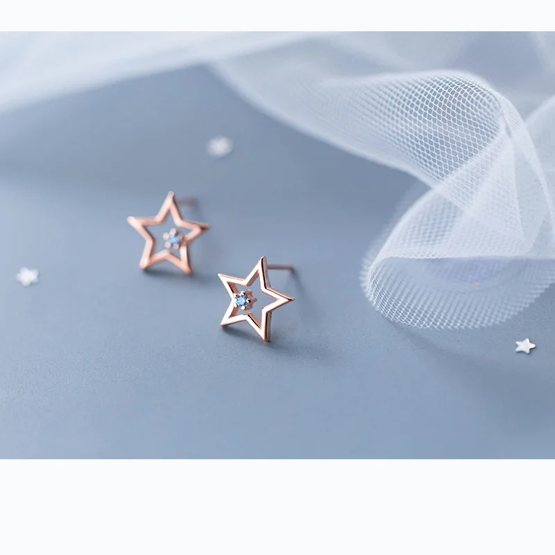 Женские серьги пусеты Trusta серебро 925 пробы ювелирное изделие серебристого цвета