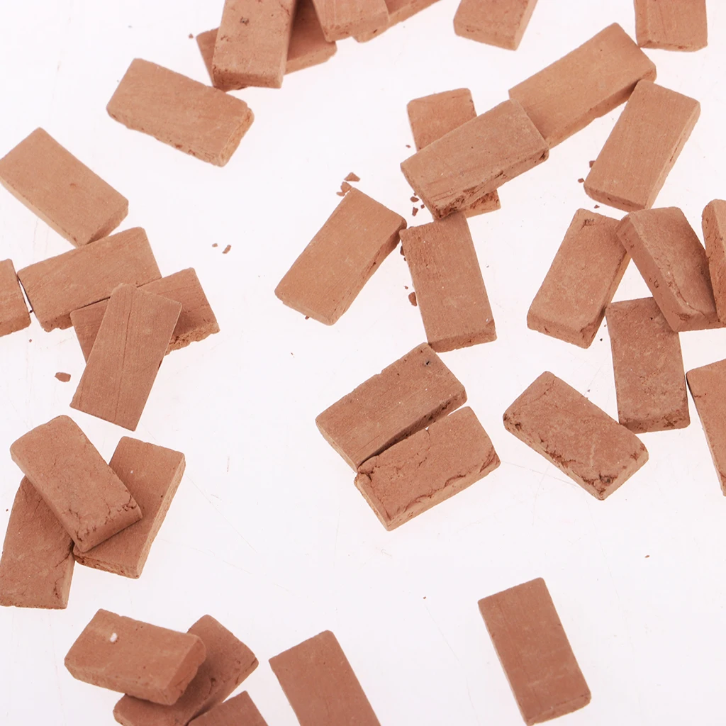 MagiDeal 150 шт. имитация красных глиняных кирпичи модель 1/35 компоновка для Диона