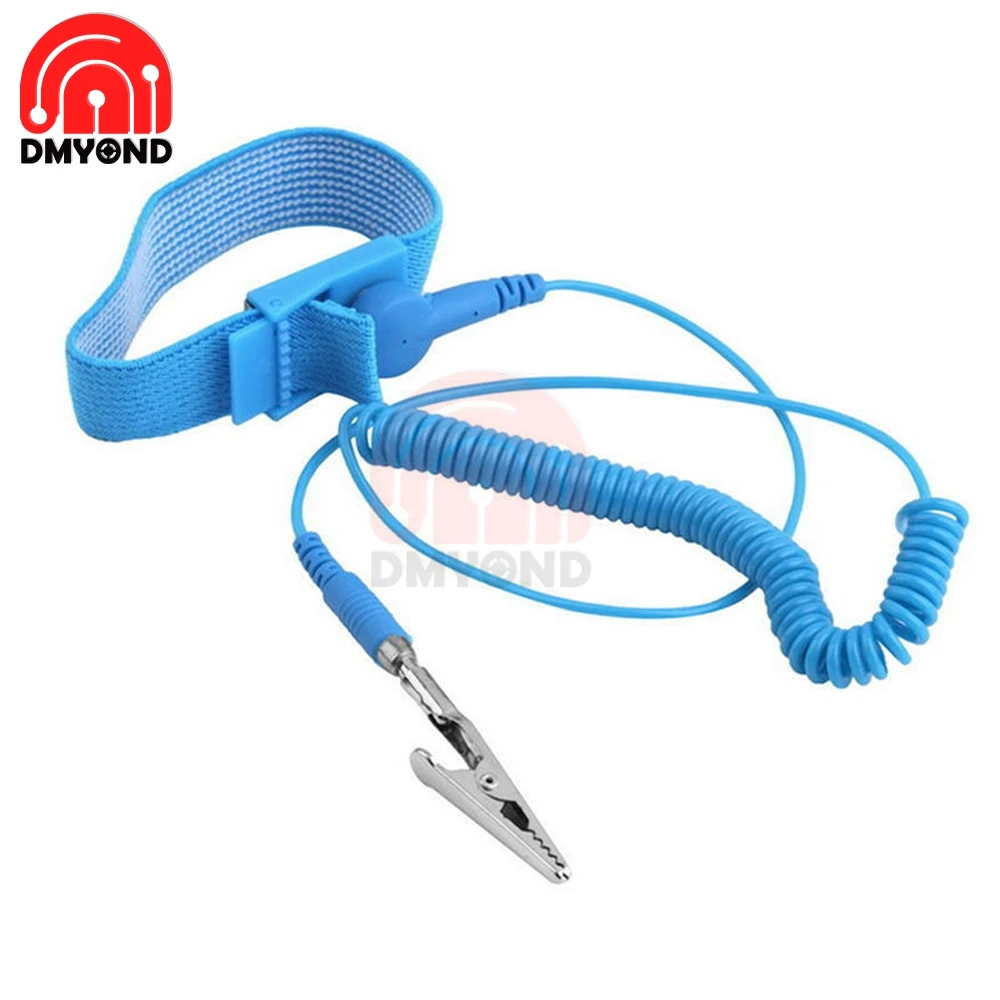 

Self Defense Anti Static Bracelet Electrostatic ESD Discharge Anti Static Wrist Strap Hand with Grounding Wire Welding Work Glo
