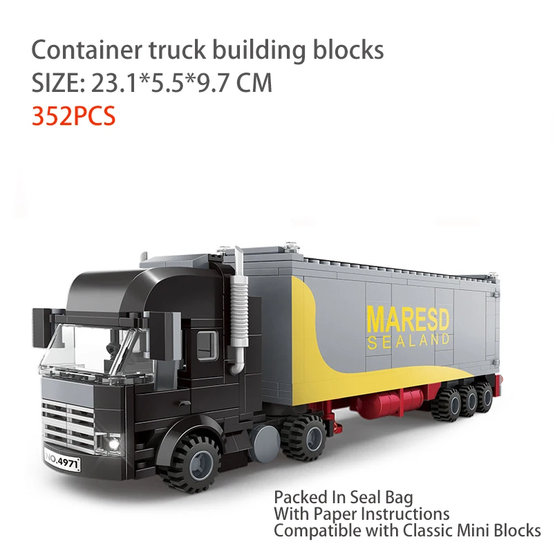 Trucks Model Building Blocks Compatible Technical City Vehicle Cargo Transport Car Boys Toys Mini Bricks Creative Children Gifts |
