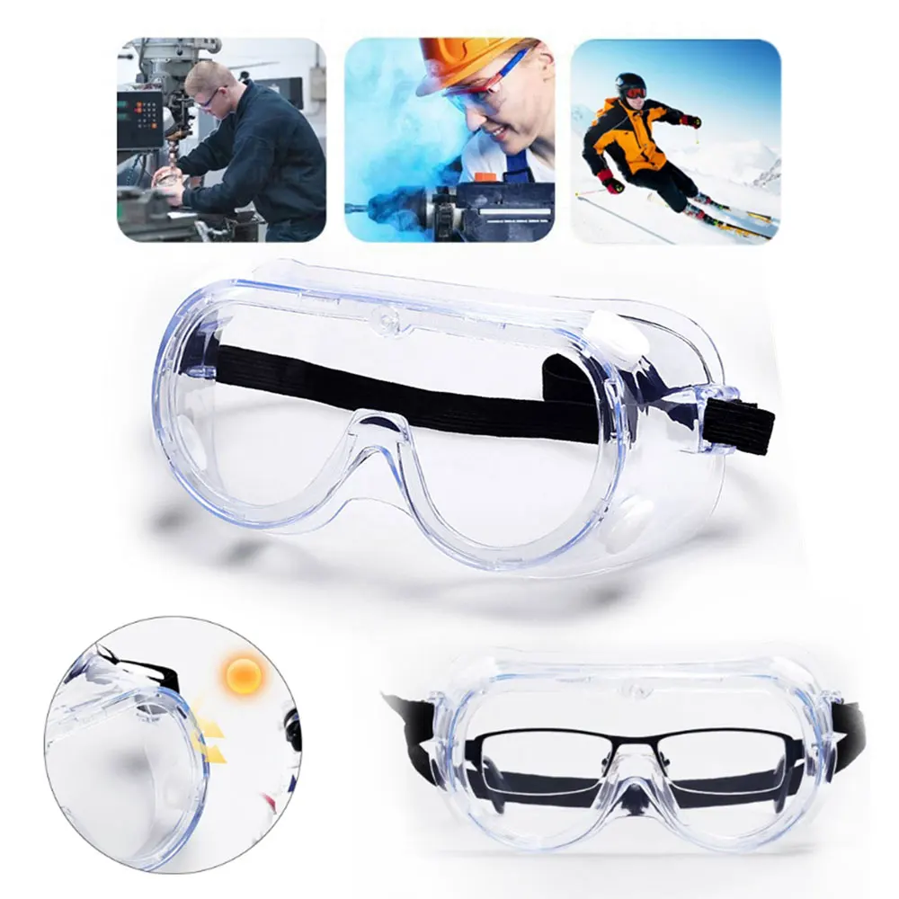 

Fully Enclosed PC Clear Lens Protective Glasses Outdoor Splash Proof Lab Anti-Droplets Anti-Saliva Safety Goggles Swimming Work