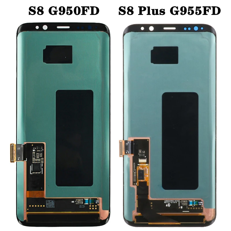 Оригинальный ЖК дисплей S8 + Plus для Samsung Galaxy с рамкой Super AMOLED G950F G955F без
