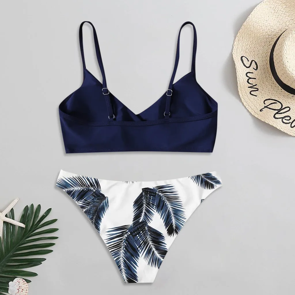 Купальник с цветочным принтом женский купальный костюм бикини 2021 женское