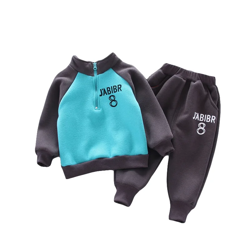 

Детский костюм-двойка из вельвета, в Корейском стиле, для спорта и отдыха для мальчиков, зимняя одежда