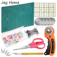95pcs rotary cutter tools kit 45mm rotary cutter with cutting mat carving knife sewing clips patchwork ruler for sewing crafting
