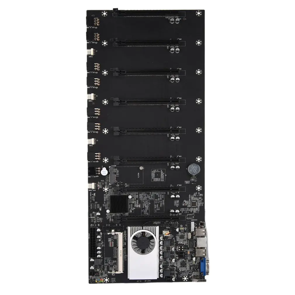 BTC-37 Miner Motherboard CPU Set 8 Video Card Slot DDR3 Memory Integrated VGA Interface Low Power Consumption