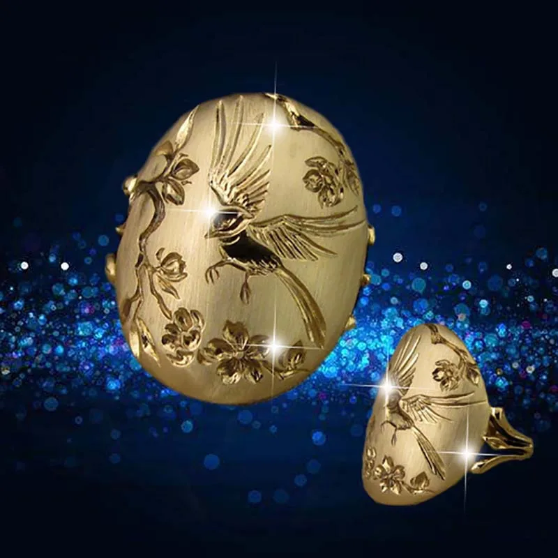 Новинка 2020 модный роскошный обручальный браслет с птицами и цветами кольцо