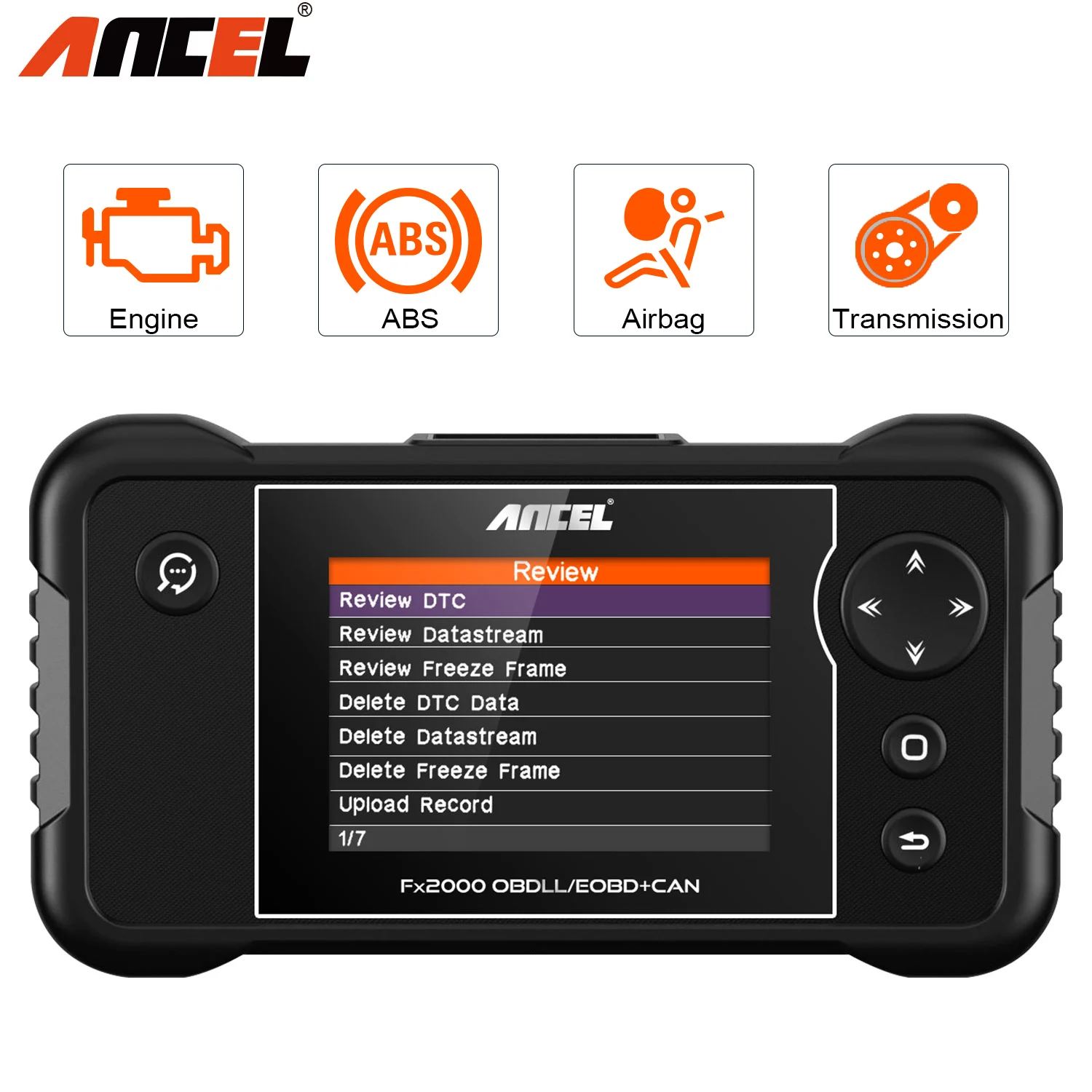 ANCEL FX2000 Автомобильный сканер в португальский OBD2 ABS SRS коробка передач автомобиля