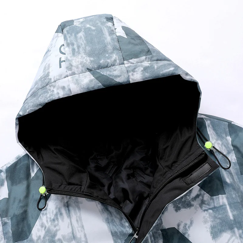 Camouflage Printing Thick Warm Hooded Cotton Jacket Autumn/winter Men's Fashion Casual Loose-fitting Tide Brand Cotton Jacket