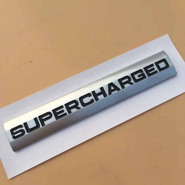 matte silver SUPERCH DIY буквы эмблема значок для Range Rover SV автобиография спорт EVOQUE HSE автомобильный стайлинг переоборудование средний капот багажник логотип наклейка - Цвет: matte silver SUPERCH