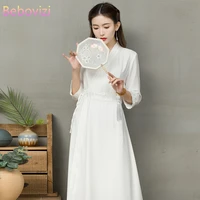 2021 new elegant white casual chinese traditional hanfu dress for women cosplay ancient chinese costume song dynasty clothes