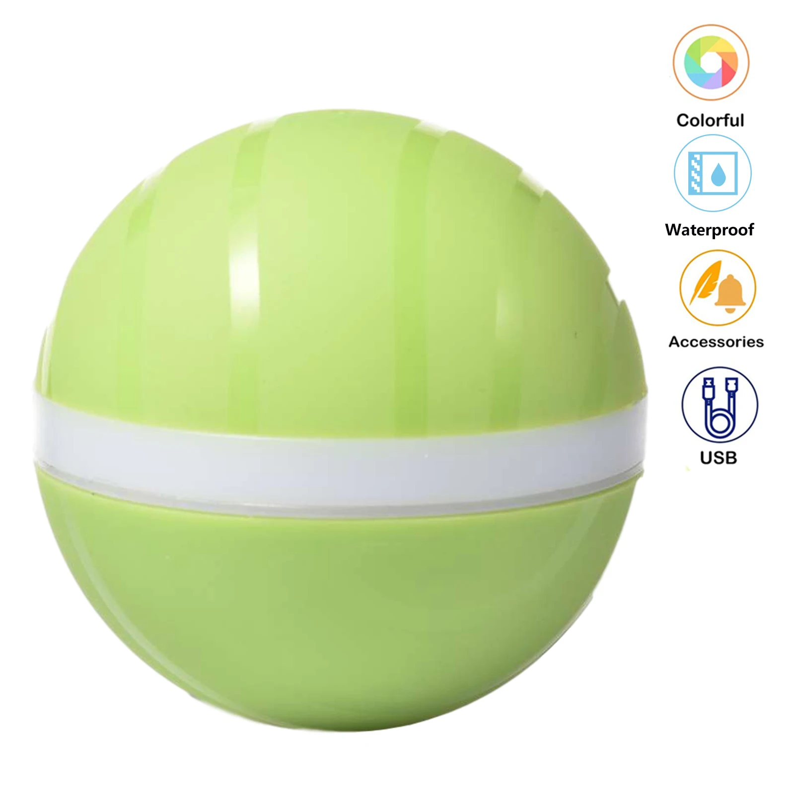 

Electric Pet Ball Smart Cat Toy USB Charging Flashing Ball LED Rolling Luminous Ball Pet Bumper Funny Cat Playing