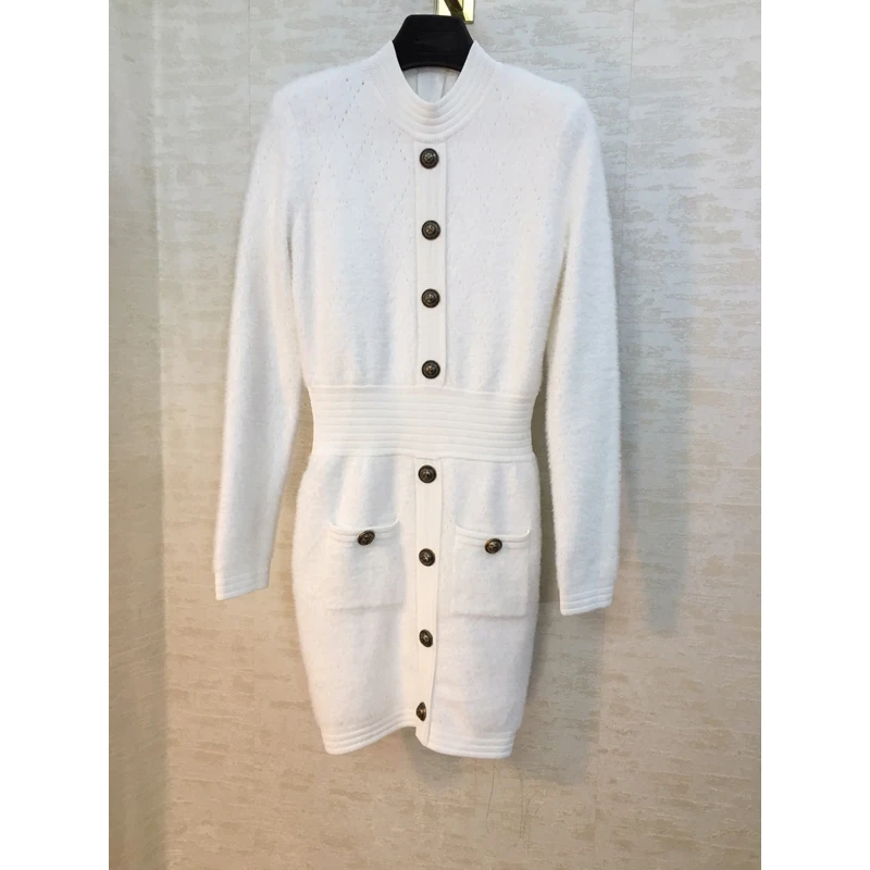 

Высококачественное яркое модное тонкое женское мини-платье с пуговицами для тяжелой промышленности, удобное мягкое трикотажное платье, 11,7