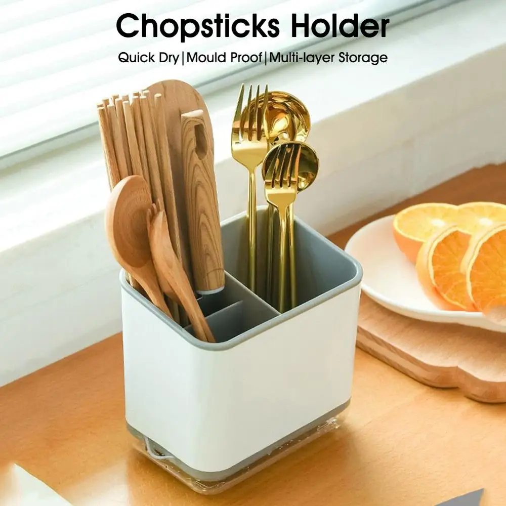 

Drain Chopsticks Cage Home Kitchen Multi-function Desktop Partition Rack Cutlery Drainer Spoon Knife Fork Shelf Racks Holders