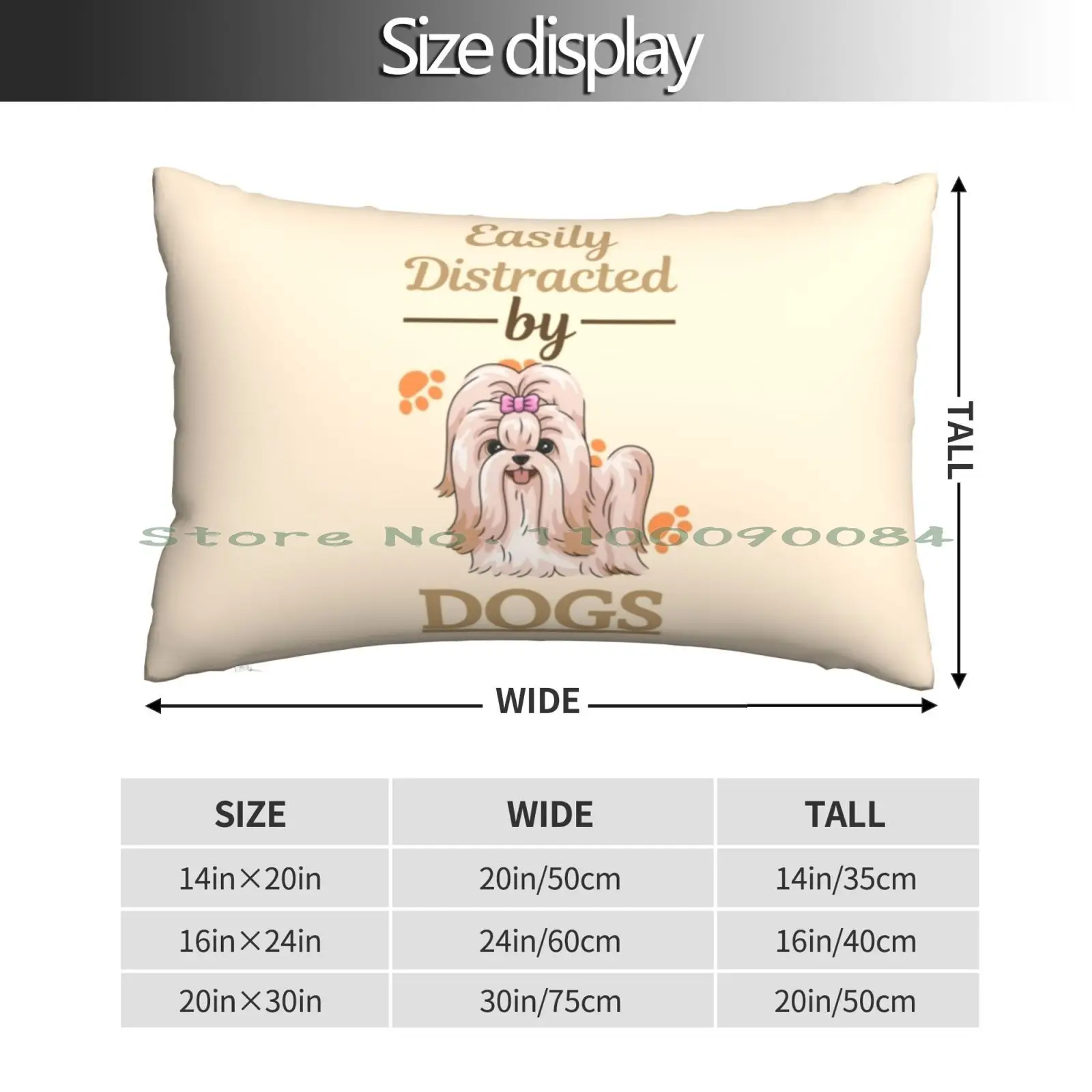 Чехол-Подушка с легким отвлечением собак Shih Tzu 20x30 50*75 чехол для дивана спальни