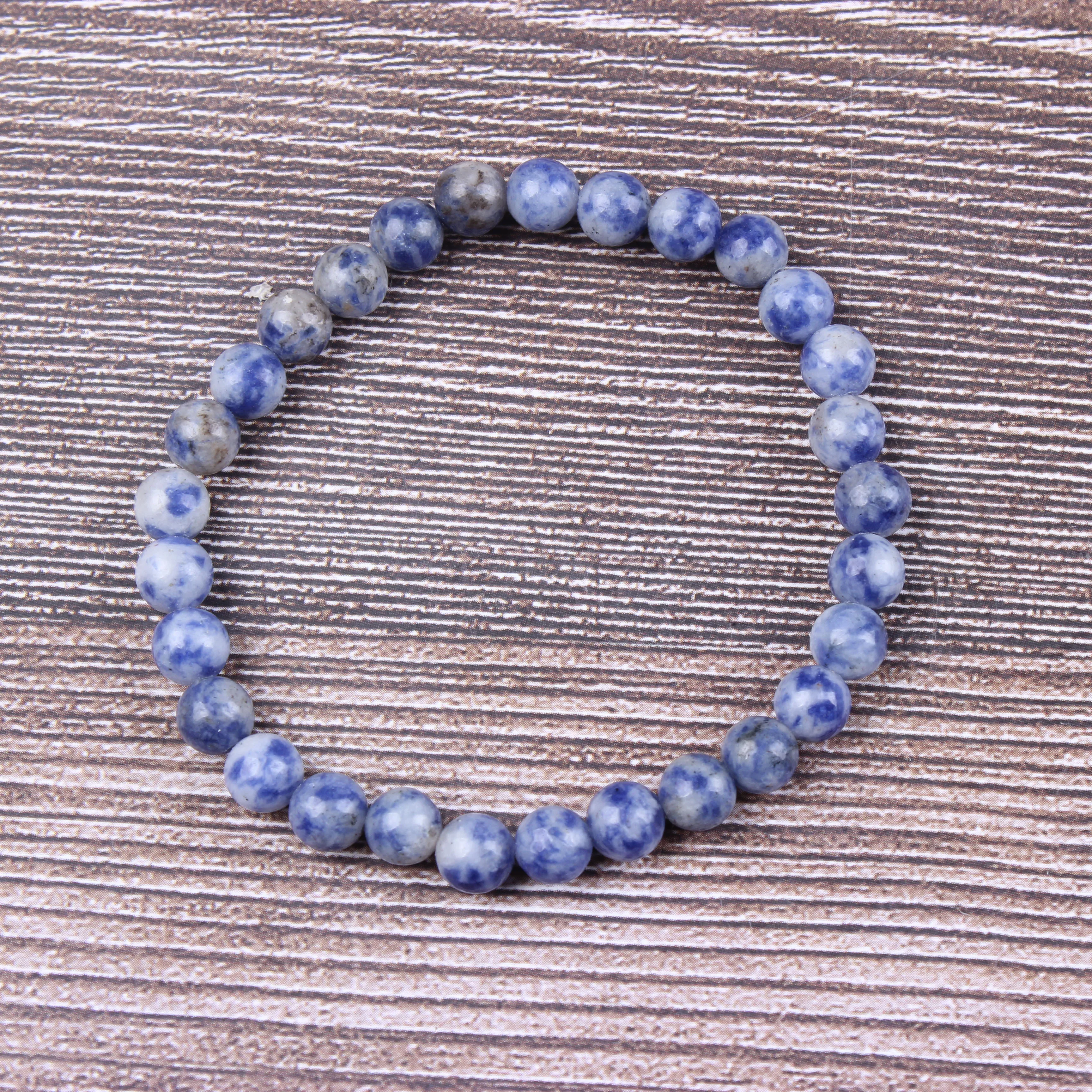 

Fashion jewelry 6 / 8 / 10mm miscellaneous stone bracelet natural jewelry beads are suitable for men's and women's accessories