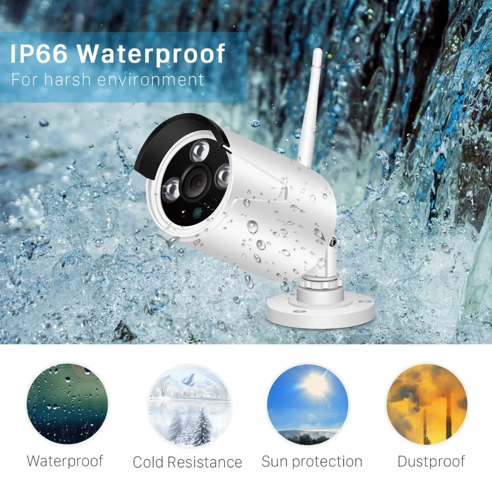 4 канальная/8 канальная Беспроводная система видеонаблюдения 1080P H.265 NVR МП