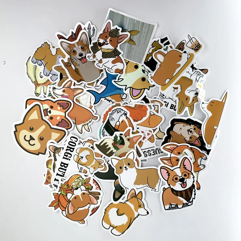 Pegatinas creativas de animales de dibujos animados, para bicicleta, port&aacute;til, equipaje, monopat&iacute;n, 50 unids/paquete-0