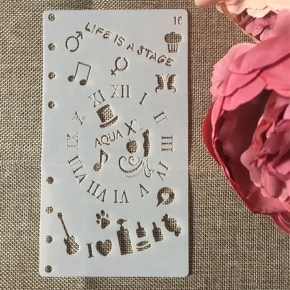 1 шт. A6 Музыка Примечание часы DIY ремесло наслоения трафареты настенная живопись