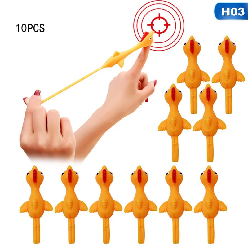 Рогатка курица Летающая Flingers стресс Забавные игрушки Турция забавные вечерние