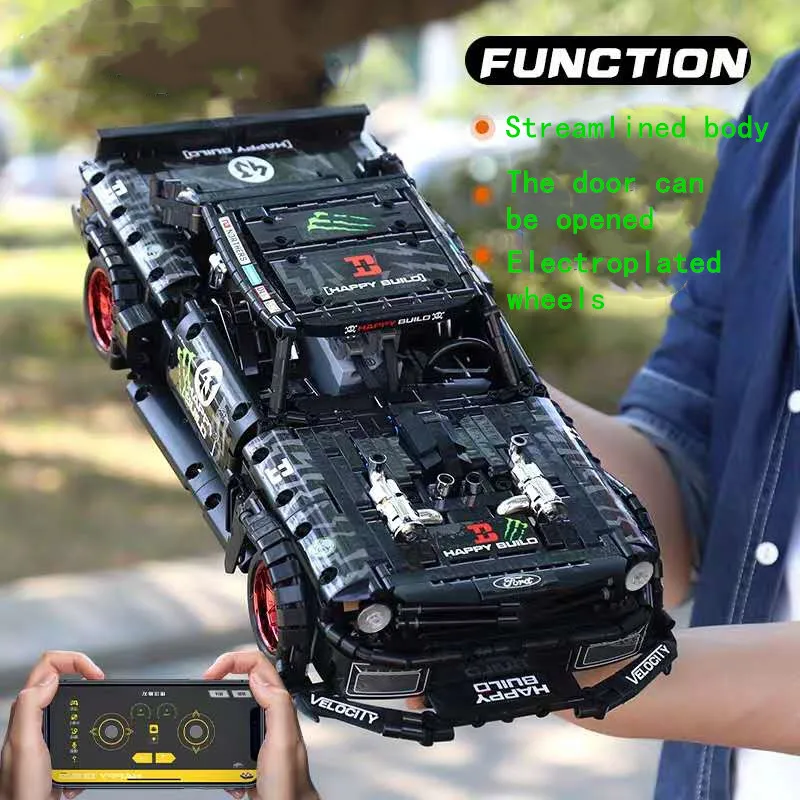 RC Ford Mustang Honituck technic MOC механическая модель автомобиля RTR V2 строительный блок Супер