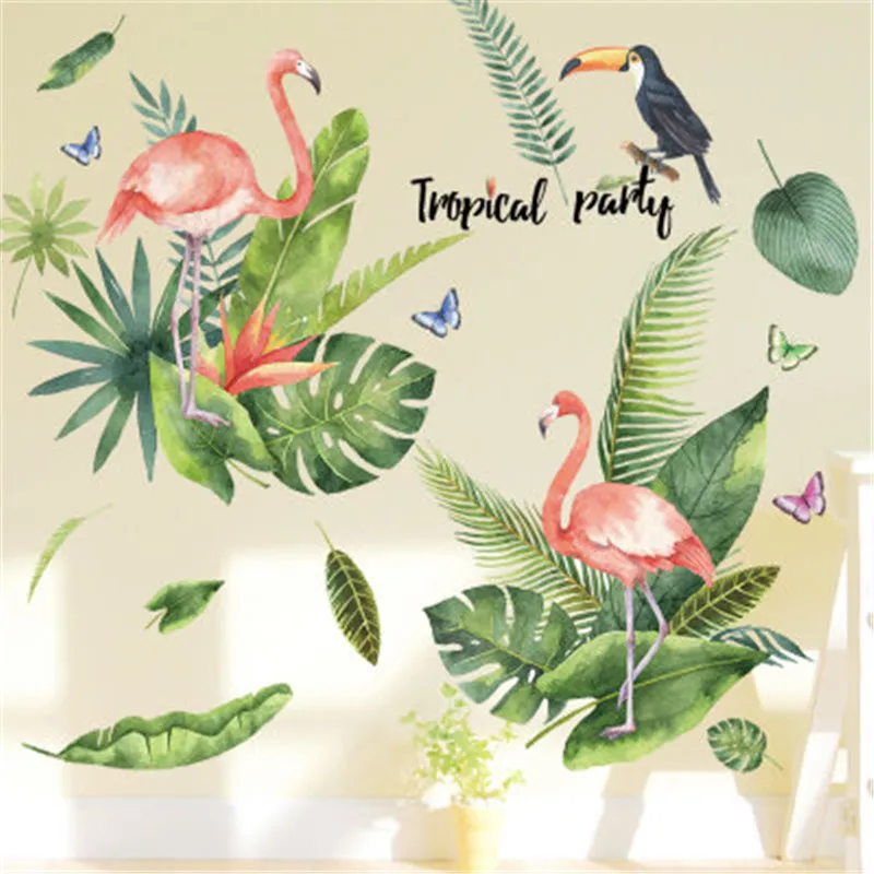 Растение из тропического леса настенные стикеры домашний Декор Гостиная