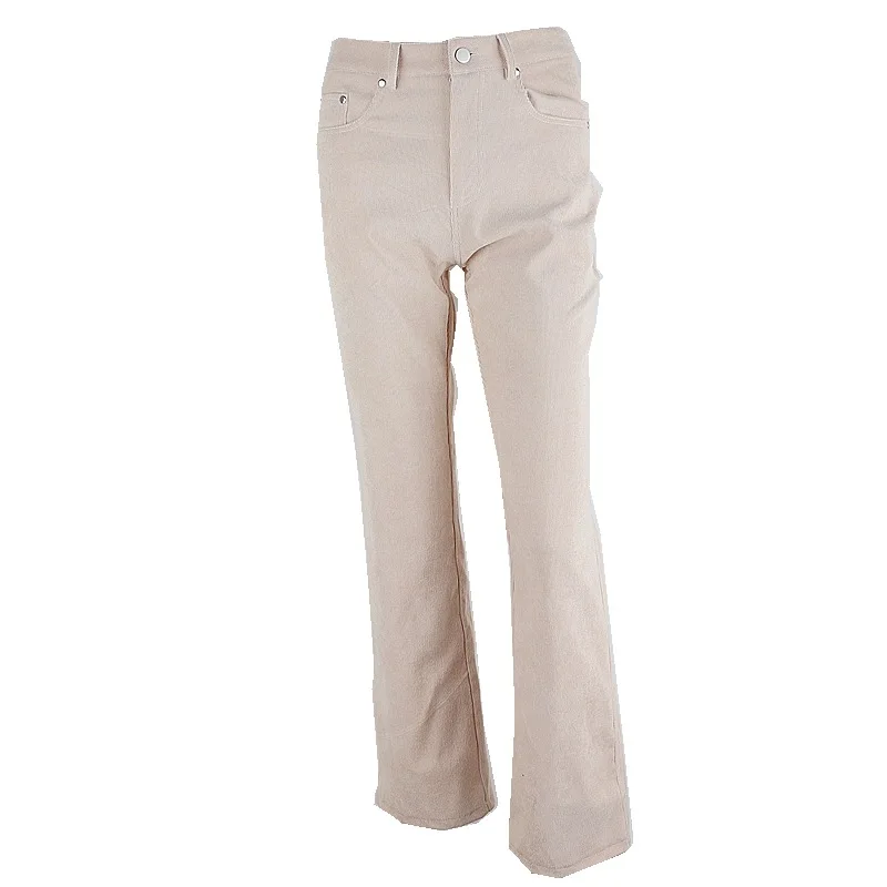 

Women Straight White Wide Leg Pants Corduroy Y2K Harajuku Streetwear Trouser Fashion Vintage Style E-Girl Aesthetic Mid Waist
