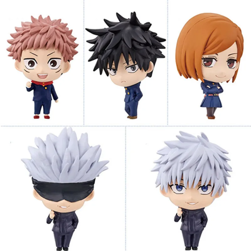 

Anime Jujutsu Kaisen Itadori Yuji Megumi Gojo Satoru PVC Action Figures 5cm Jujutsu Kaisen Figurine Toys Doll 5pcs/Set