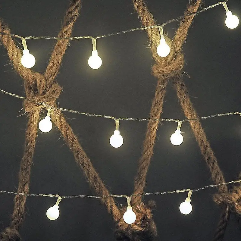 

1.5m 3m 5m Led String Lights with White Ball Battery Powered Holiday Decoration Lamp Festival Christmas Lights Outdoor Lighting