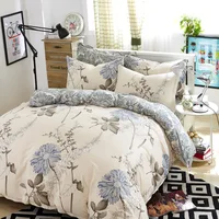Four Piece Set Quilt Cover Pillow Case Bed Sheet Cotton Quilt Cover Student Dormitory 1.5m/1.8m/2.0m Printed Bed Sheet Set