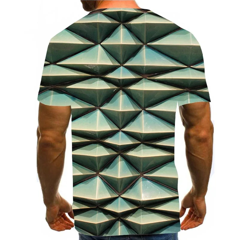 

Men's Geometry Shirt 3D Print T-Shirt Summer Graphic Tees Pattern Tops