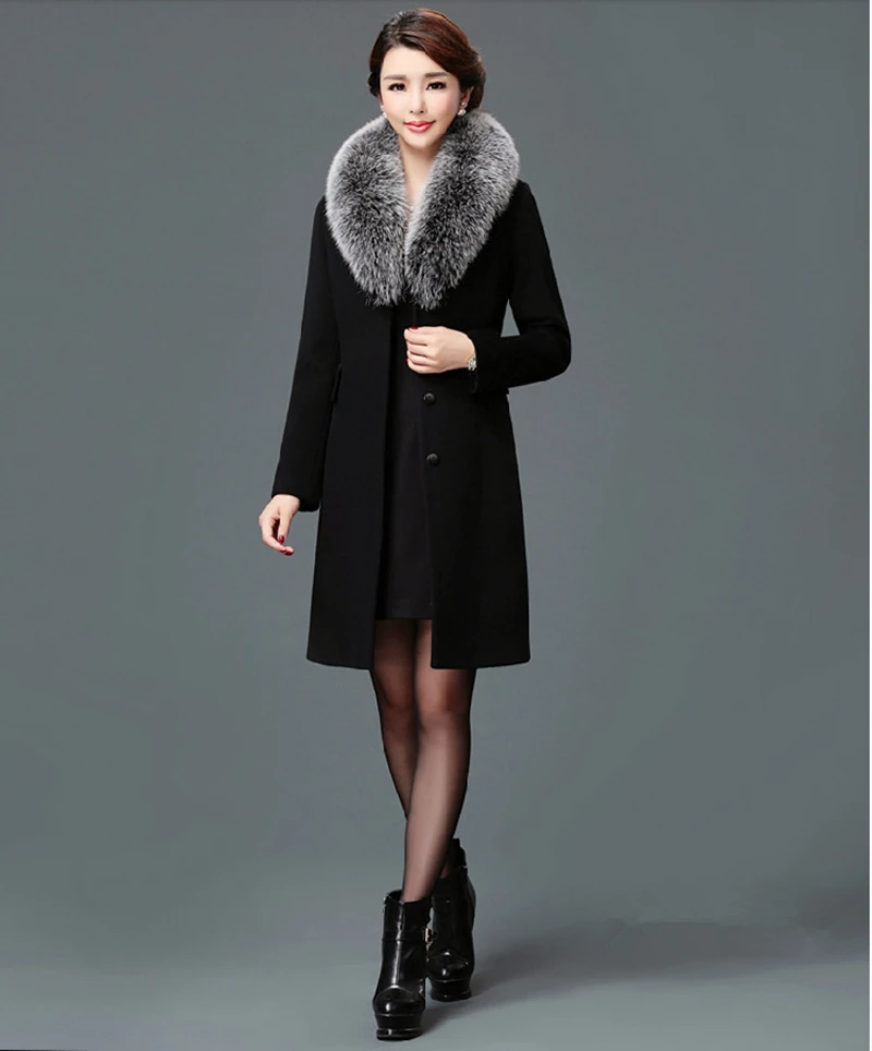 Новинка 2019 женская верхняя одежда осенне зимняя модная теплая шерстяная смесь