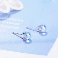 aurora candy artificial crystal stud female minimalist temperament personality small fresh stud earrings