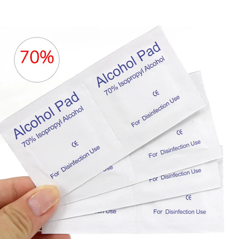 1000 шт. алкоголь влажные салфетки Одноразовые дезинфекции преп замены Pad