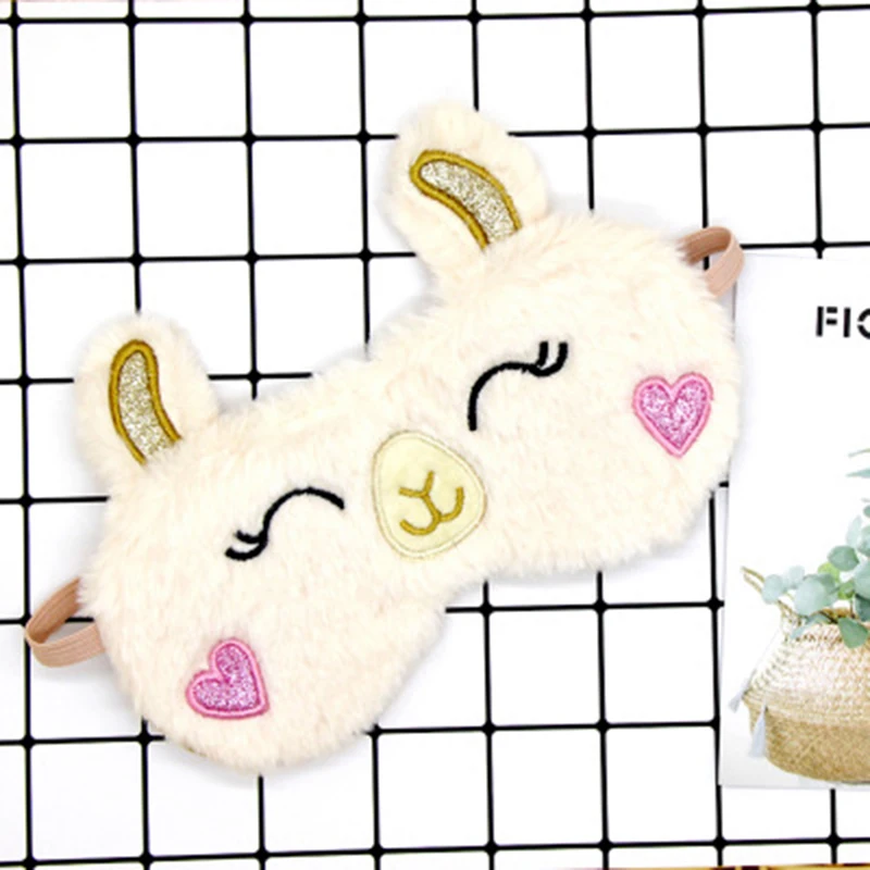 Спящая маска для глаз плюшевая мультяшная повязка на глаза Симпатичная кошка