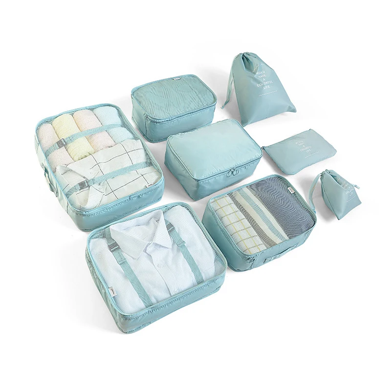 

6/7/8 PCS Multifunctional Storage Bag Clothing Shoes Cosmetics Toiletries Organizer One-Stop Storage Convenient For Travel