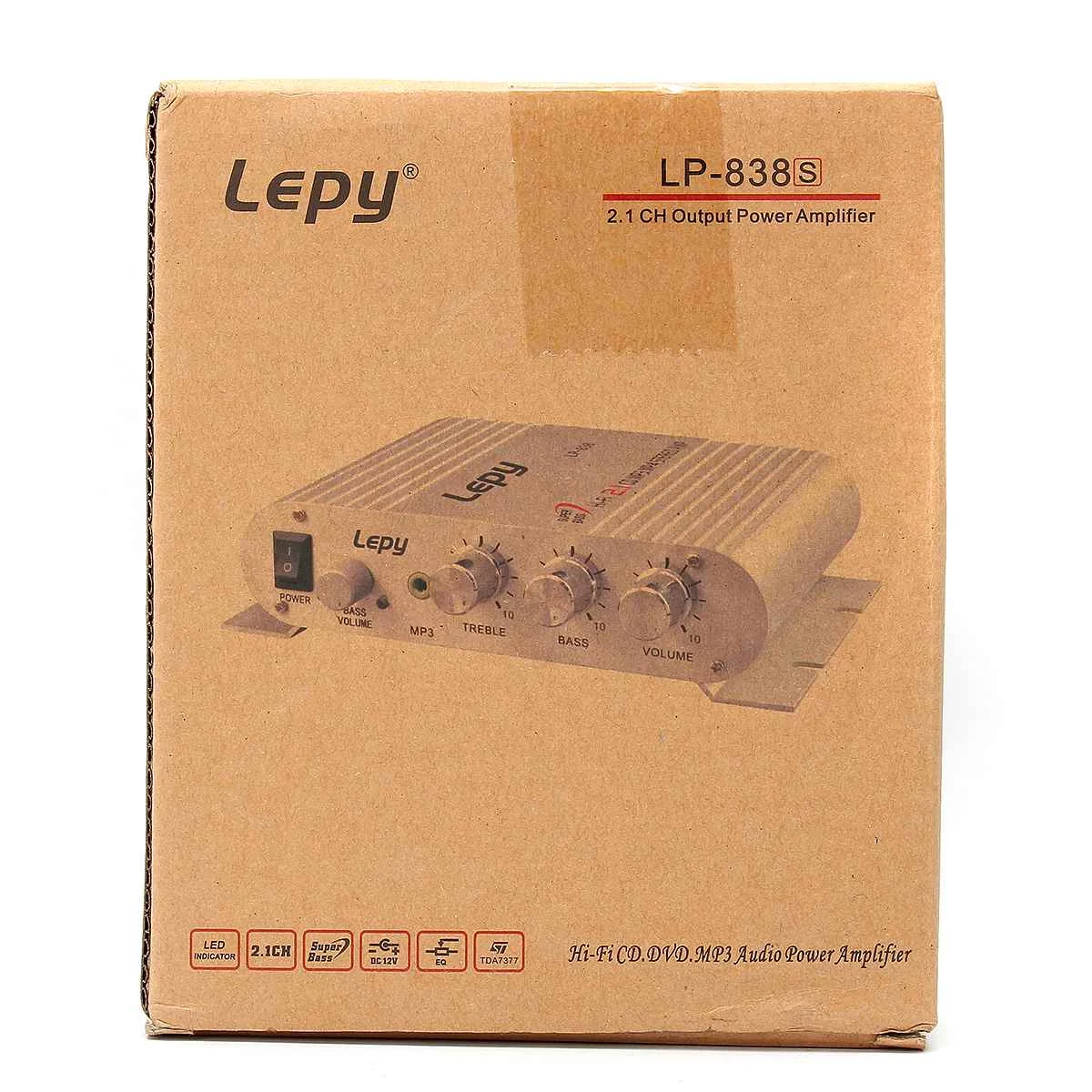 LP-838 МИНИ 2,1 канальный автомобильный Hi-Fi стерео домашний усилитель радио MP3 MP4 Super Bass для динамиков AMP PC Автомобильный dvd-плеер