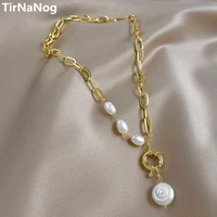 korea irregular baroque pearls 2021 new tide design clavicle chain necklace women jewelry gifts