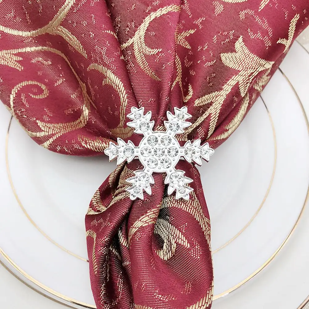 Кольцо для салфеток со снежинками пряжки стульев украшение свадьбы сделай сам