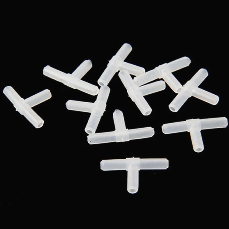

20 штук соединителя воздушного клапана аквариума, белая пластиковая Встраиваемая трубка, 3-сторонняя T & Прямая