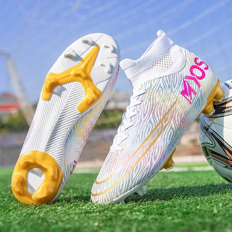Man Soccer Shoes Outdoor Professional Spikes Men Colorful High top Soccer Sneakers Unisex Cleats Sock Football Turf Shoes Men
