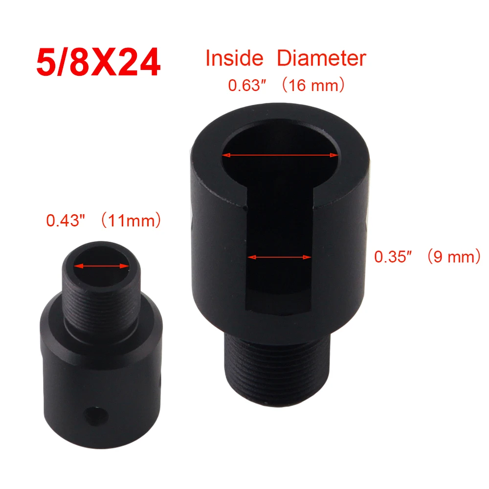 

1/2X28 Aluminum Muzzle Brake Adapter for Tactical Ruger 10/22 223 308 5/8x24 .750 Steel Barrel End Thread Protector Combo