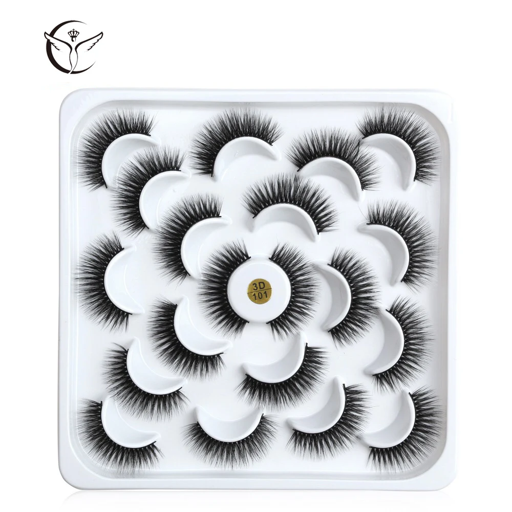 3DM-101 Mink eyelashes 3d mink hair eyelashes10 pairs long makeup 3d faux nature fake lashes extension false eyelashes Wholesale(10P - Цвет: 3DM-101