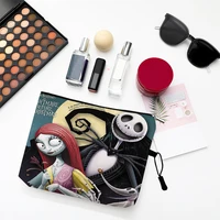 coolest halloween skull jack print makeup bag cosmeitc case bags travel storage organizer for cosmetics pouch gift