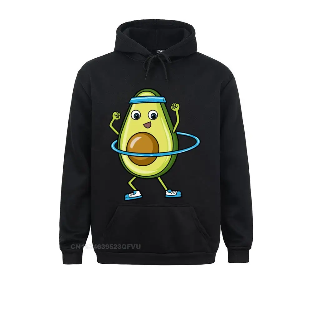 

Casual Fashion Women For Men Gift Harajuku Women Avocado Fitness Sports Game Latest Slim Fit Black Hoodie Round Neck Cotton