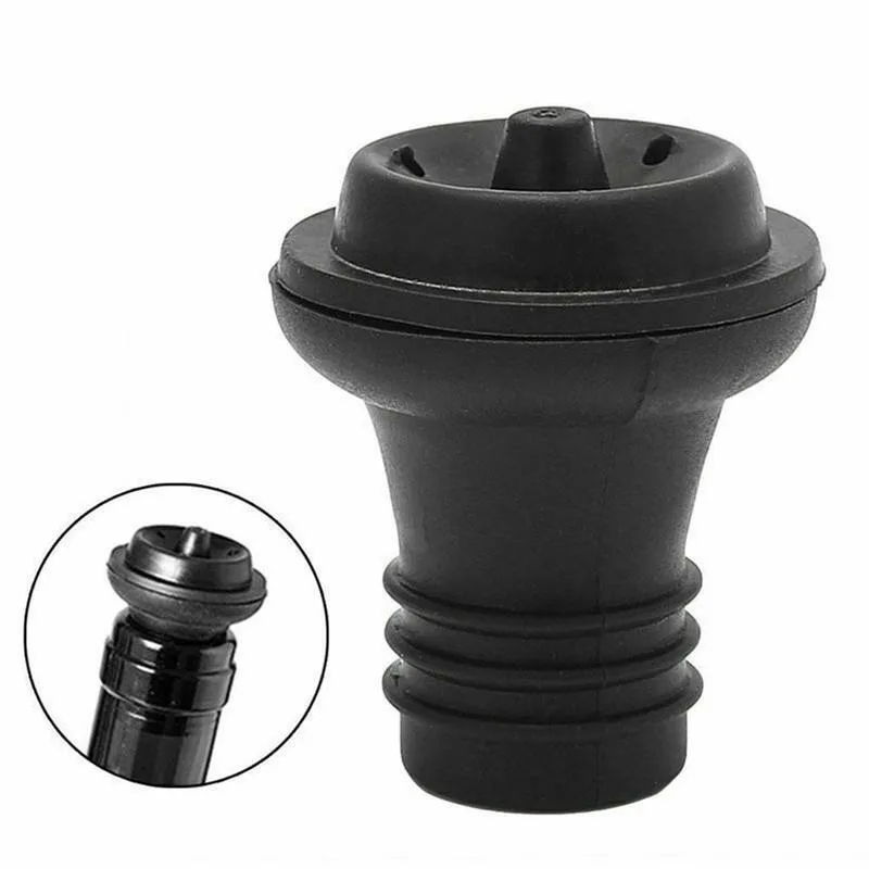 

1pc Rubber Vacuum Suction Bottle Stopper Black Plastic Vacuum Wine Pump Preserver Aspirator Sealing Bottled Stoppers Wholesale