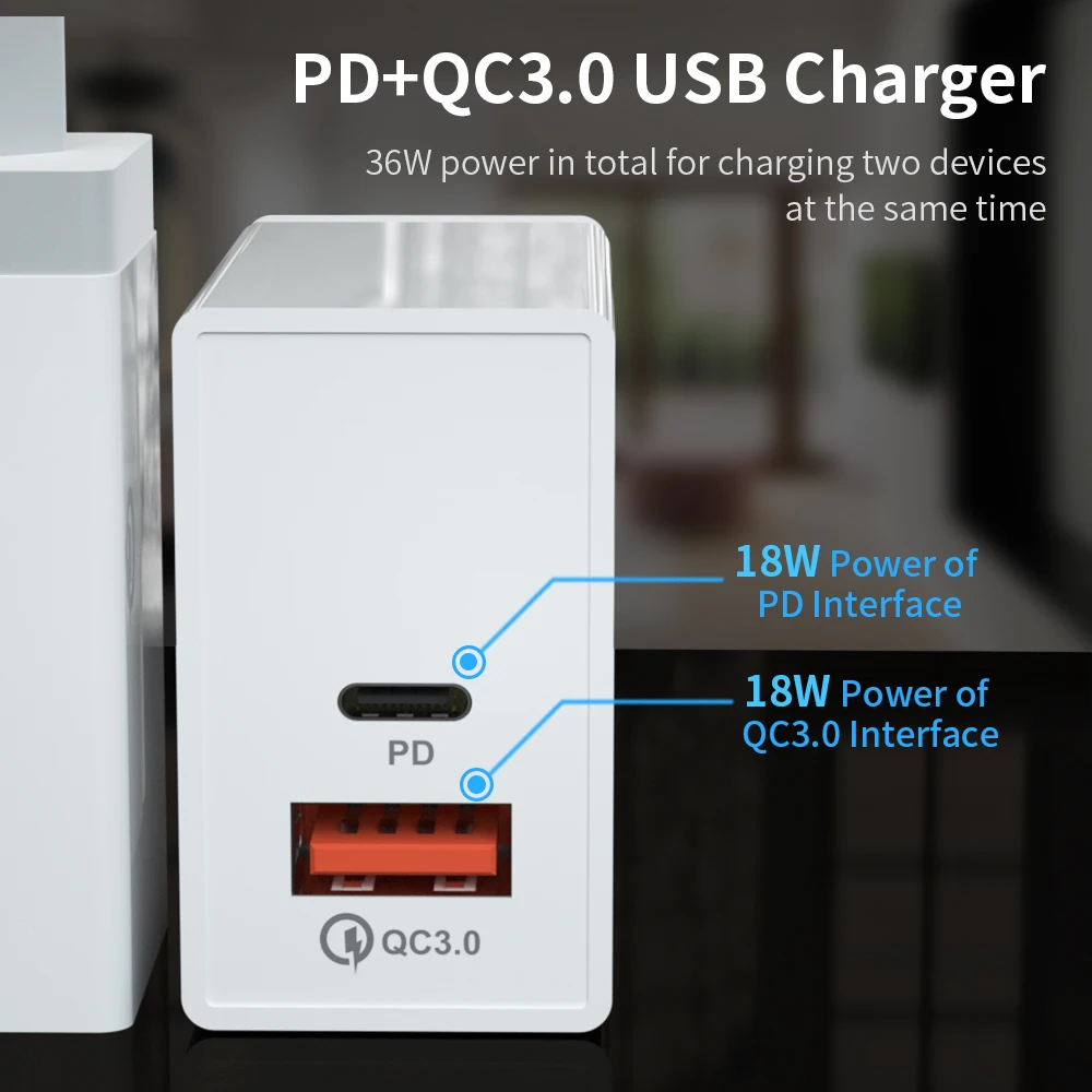 Быстрая зарядка 3 0 36 Вт мобильный телефон зарядное устройство USB FCP турбо США ЕС