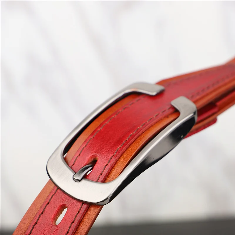 Belts for Women Luxury Designer Brand Retro Hand Stitching Cowhide Fashion Wild  Jeans Belt